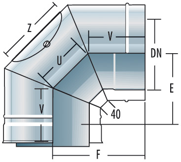 Bogen 90 Mit Reinigung Doppelwandig DW FU Rauchfang Fachhandel