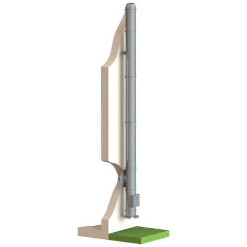 Edelstahlkamin doppelwandig Ø 150 mm Bausatz - Dinak DW6