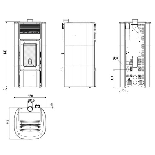 Vorschau: Pelletofen MCZ CLUB Comfort Air 12 UP! M3 11,9 kW