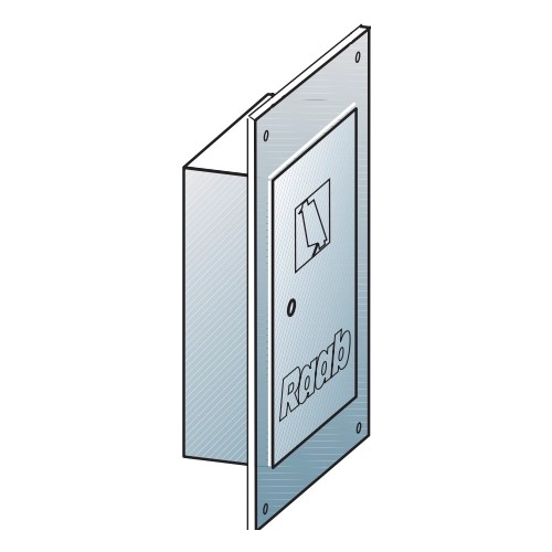 Leichtbaukamin - Edelstahltür für LB Schacht L90, 100x240 mm - Raab L90