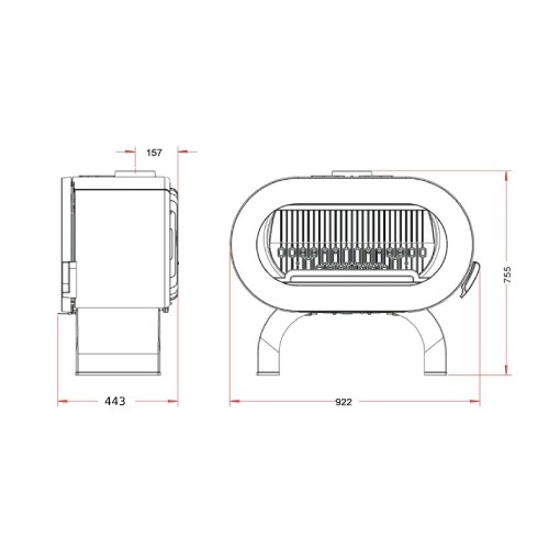 Vorschau: Kaminofen Invicta Fifty Bogen 10 kW