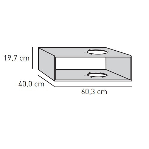 Kaminzubehör Skantherm - Basis Tunnel Box, Breite 60,3 cm für, Elements (2.0, 400)
