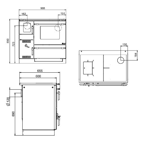 Vorschau: Holzherd Wamsler K 139 F 8 kW