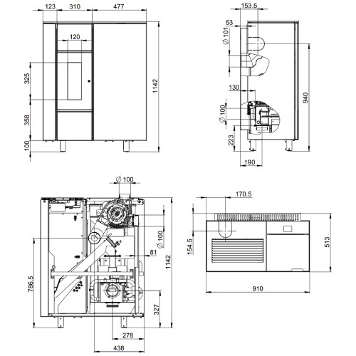 Vorschau: Pelletofen Wodtke ixbase air+ 6 kW