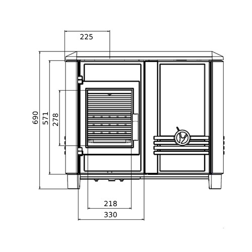 Vorschau: Kaminofen Invicta Carolo Mix 7 kW