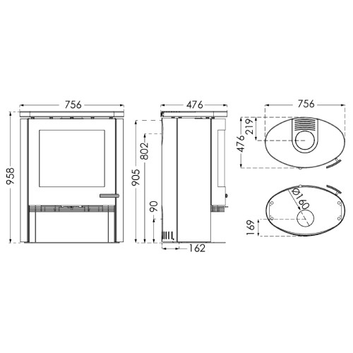 Vorschau: Kaminofen TermaTech TT22R 7,5 kW