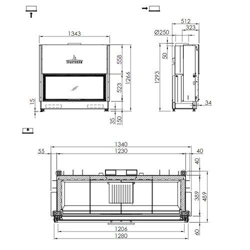 Vorschau: Kamineinsatz Spartherm Varia B-120h 15 kW Schiebetür