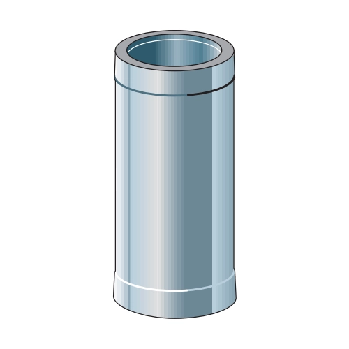 Rohrelement 165 mm - doppelwandig - Raab DW-Alkon