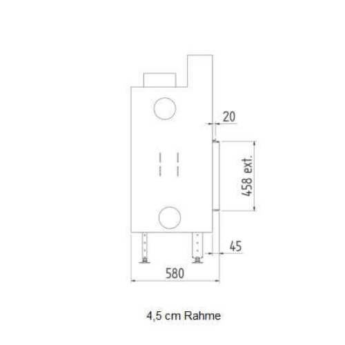 Kaminzubehör M-Design - 4 Seiten Rahmen für 700H, 850H, 1000H, 1150H