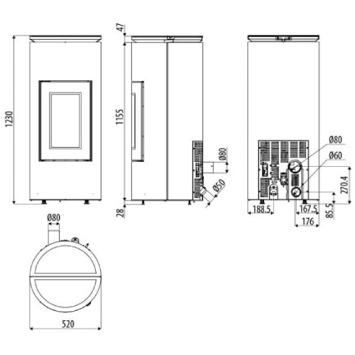 Vorschau: Pelletofen MCZ MOOD Comfort Air 8 M2 8,1 kW