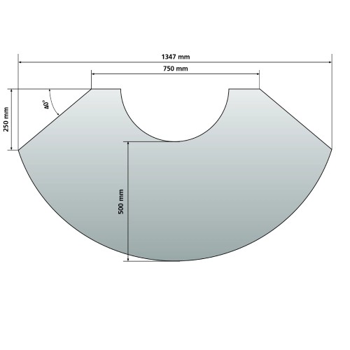 Vorschau: Kaminzubehör Justus - Glas-Vorlegeplatte für runde Kaminöfen, gross
