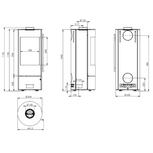 Vorschau: Kaminofen Olsberg Tipas III Compact Glasfront 4 kW raumluftunabhängig