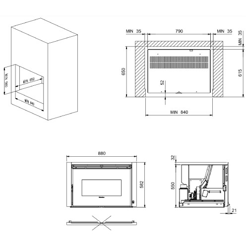 Vorschau: Pellet Kamineinsatz La Nordica Extraflame Comfort P85 | 12 kW