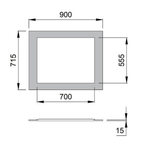 Vorschau: Kaminzubehör La Nordica - Verkleidung - Cornice Steel 70