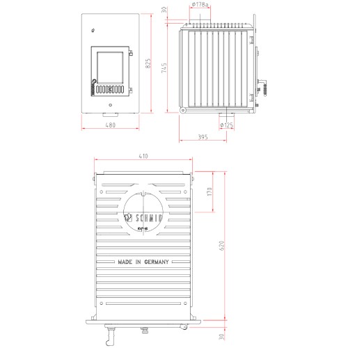 Vorschau: Heizeinsatz Schmid SH 11 G 11 kW