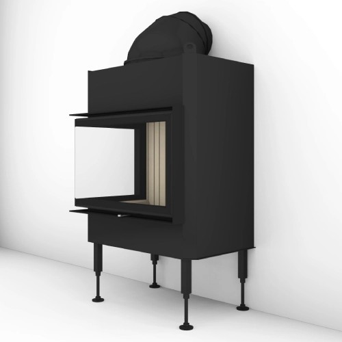 Vorschau: Kamineinsatz Brunner BKH 5.0 Eck 42-66-42 Drehtür links/rechts 9 kW