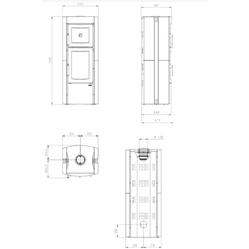 Vorschau: Kaminofen La Nordica Ester Forno Evo 8,2 kW mit Backfach