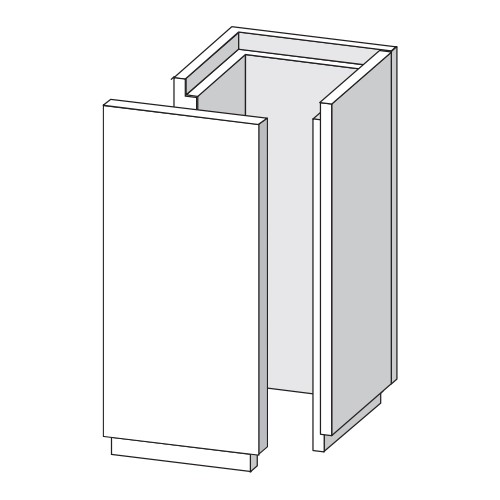 Leichtbaukamin - Schachtelement 600 mm (Nutzlänge 570 mm), Frontplatte lose - Raab L90