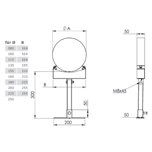 Vorschau: Wandhalter mit Gelenk kürzbar 140-300 mm, Altkupfer lackiert für Tecnovis TEC-DW-Classic