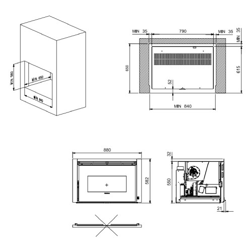 Vorschau: Pellet Kamineinsatz La Nordica Extraflame Comfort P85 Plus 12 kW