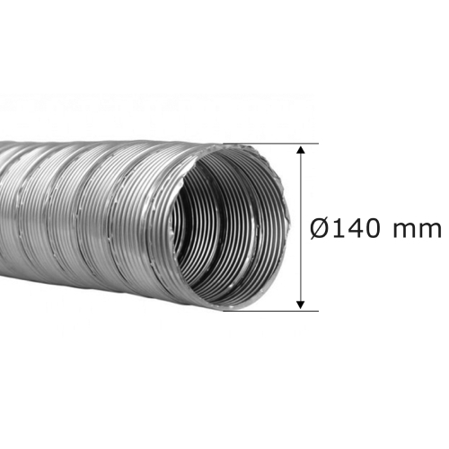 Flexrohr einlagig Ø 140 mm, Edelstahl Tecnovis TEC-FLEX