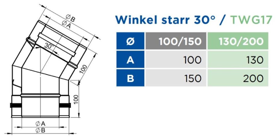 Vorschau: Winkel starr 30° - konzentrisch -Tecnovis TEC-LAS-DECO