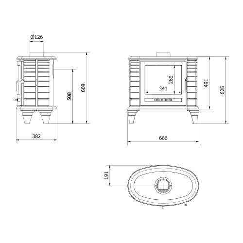 Vorschau: Kaminofen Kratki K8 9 kW