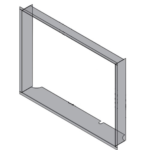 Kaminzubehör Austroflamm - 80x64 SII Designrahmen klapp klein, Ausführung in gussgrau