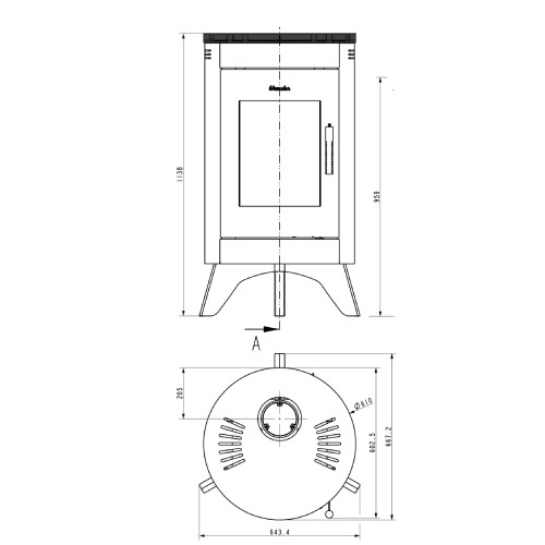 Vorschau: Kaminofen Wamsler City 7 kW