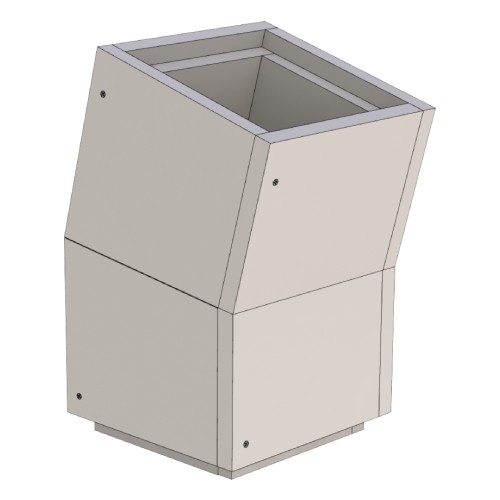 Vorschau: Winkel 15° - Leichtbaukamin - Tecnovis TEC-LS-F