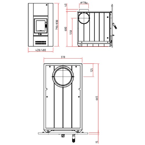 Vorschau: Heizeinsatz Olsberg Concept 12 | 12 kW