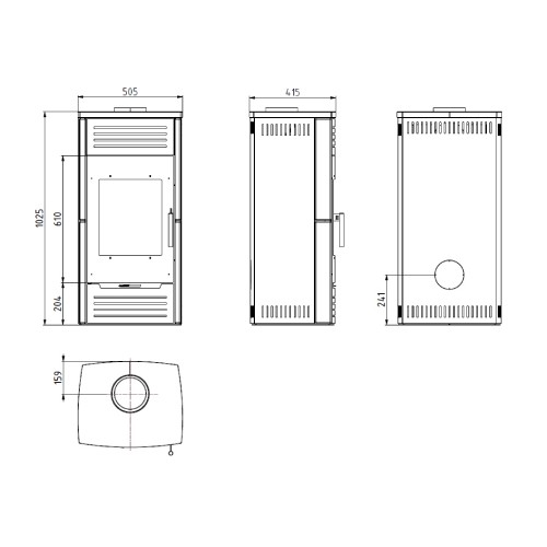 Vorschau: Kaminofen Wamsler Seto 8 kW