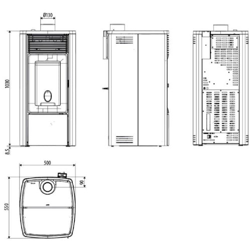 Vorschau: Pelletofen MCZ EGO Air 8 XUP! M3 8,1 kW