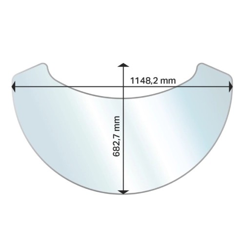 Kaminzubehör Aduro - Glasbodenplatte Ellipse XL