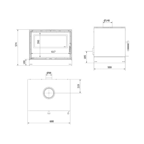 Vorschau: Kaminofen Kratki Kari 70 | 8 kW