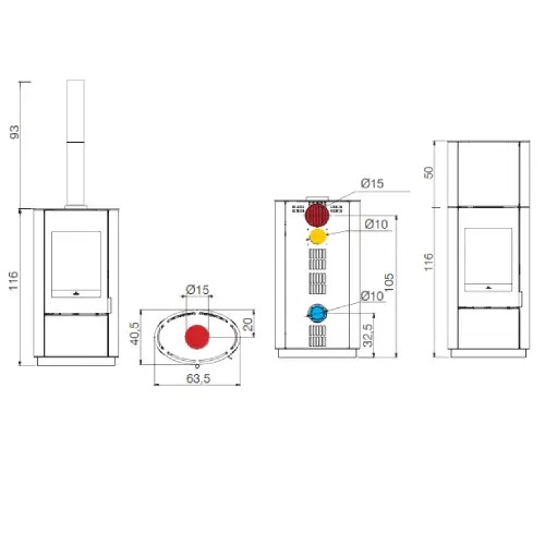 Vorschau: Kaminofen Edilkamin Krio 6 S-Serie 6,6 kW