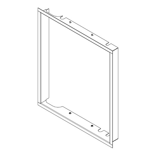 Kaminzubehör Austroflamm - 65x57 Designrahmen klapp flach, Ausführung in gussgrau