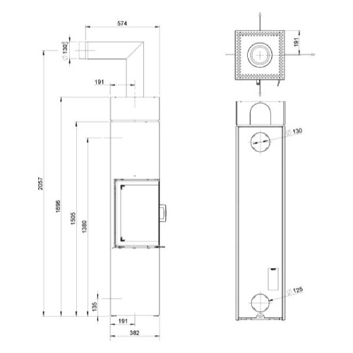 Vorschau: Kaminofen Austroflamm Slim 3.0 | 5 kW Raumluftunabhängig