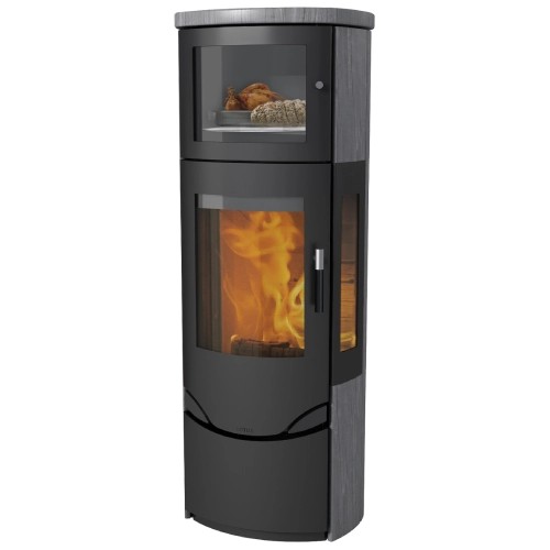 Kaminofen Lotus Prio 7M Indian Night 6 kW mit Backfach