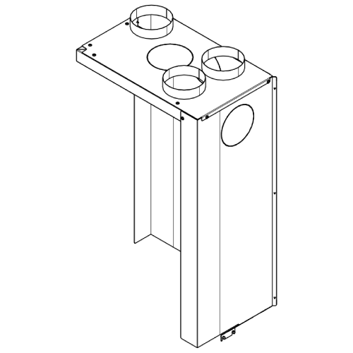 Kaminzubehör Austroflamm - 63x40x42 K Konvektionsmantel links klapp