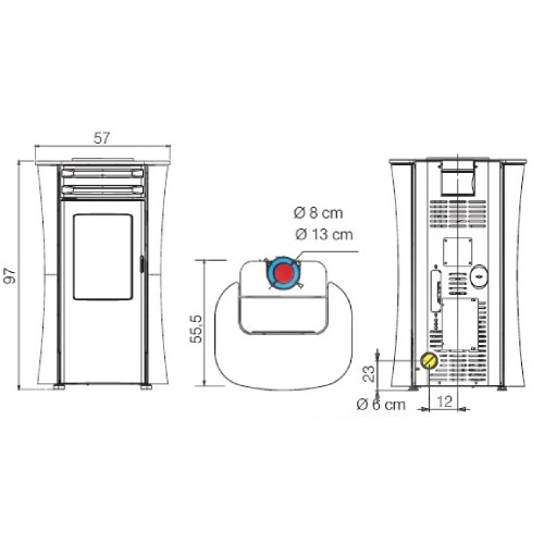 Vorschau: Pelletofen Edilkamin Dania Air Tight C Plus 8 kW