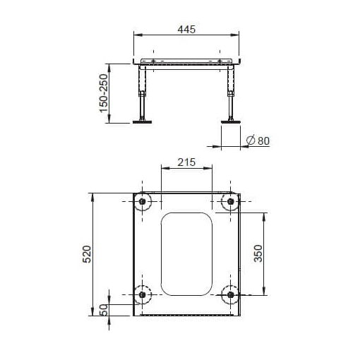 Kaminzubehör Leda - Traglager T3 für BRILLANT H2 / BRINELL H3 / RUBIN K20/ K21 / TURMA