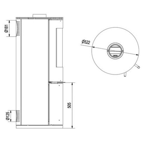 Vorschau: Kaminofen Fram Marie 6 kW Speicherofen