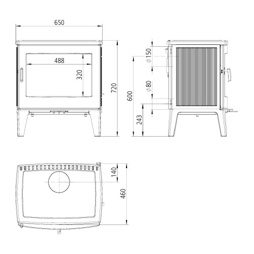 Vorschau: Kaminofen Leda Allegra 8 kW