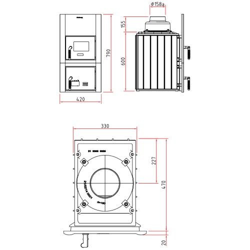 Vorschau: Heizeinsatz Olsberg Format 6 | 6 kW