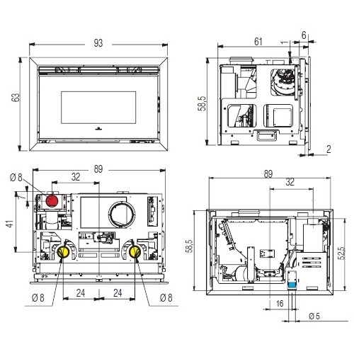 Vorschau: Pellet Kamineinsatz Edilkamin Pellkamin 12 A Evo 12,7 kW