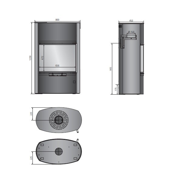 Vorschau: Kaminofen Oranier Feras W+ 7 kW Speicherofen