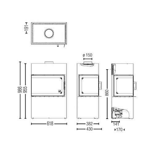 Vorschau: Kaminofen Austroflamm Dexter 2.0 | 6 kW