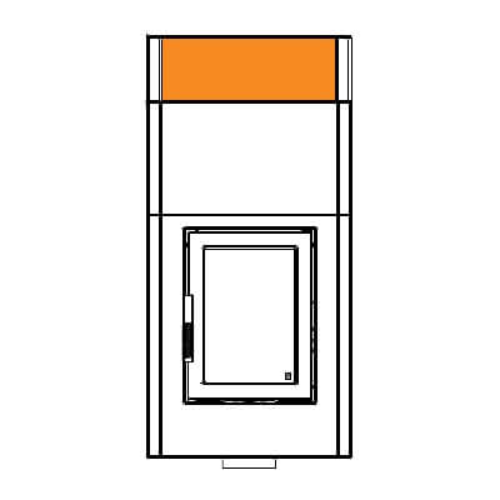 Kaminzubehör Leda - Anbauleiste 480 x 155 mm zur Verlängerung (Höhe), Guss