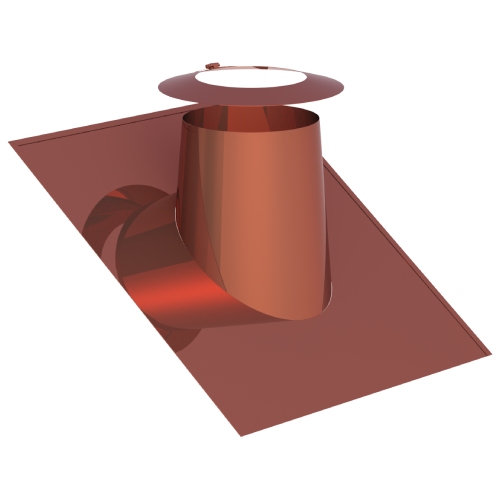 Dachdurchführung 26°-35° mit Wetterkragen aus Kupfer für Tecnovis TEC-DW-Classic